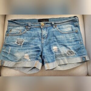 Costa Blanca Distressed Light Blue Jean Shorts